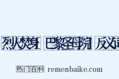 烈火焚身[巴黎圣母院]反义词是什么意思的图片